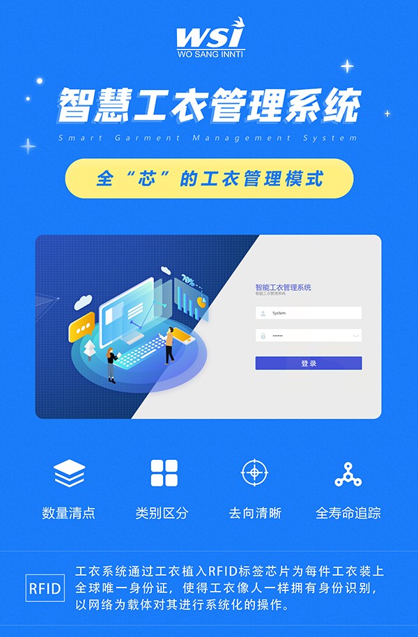 重磅：WSI智慧工衣管理系统，正式上线！